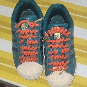 adidas Kids Teal and Coral Sneakers